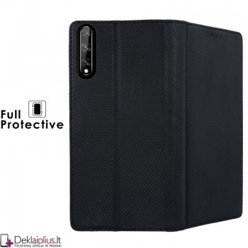 Telone smart magnet serijos atverčiamas dėklas - juodas (telefonams Huawei P Smart S/Y8P) Telone smart magnet serijos atverčiamas dėklas - juodas (telefonams Huawei P Smart S/Y8P)